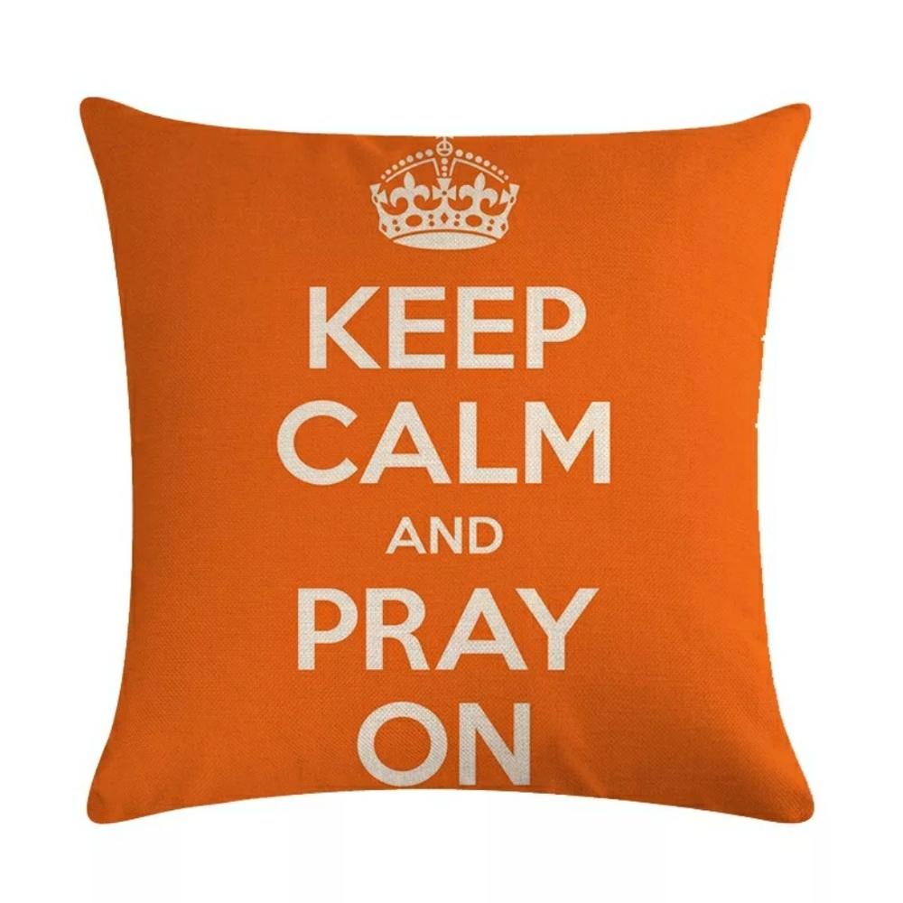 Keep Calm & Pray On Pillow Cover